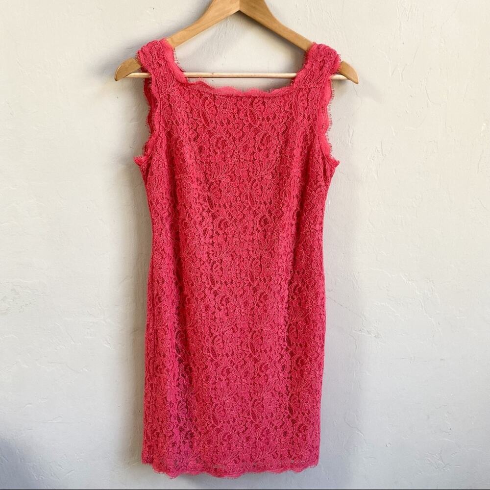 Adrianna Papell Coral Lace Dress Size‎ 6 Petite - Picture 2 of 7